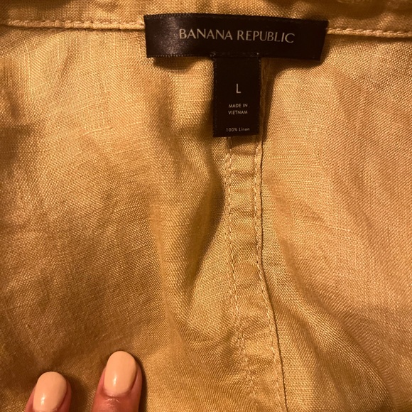 Banana Republic Linen Utility Dress Size Large - Picture 6 of 8